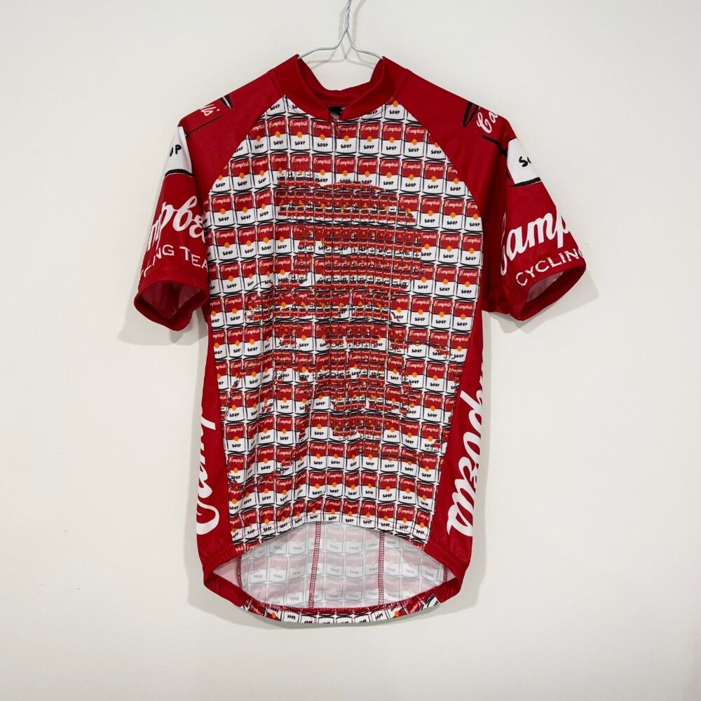 Vintage Canari Campbells Soup Cycling Jersey Shirt Size S